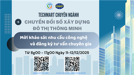 Khảo sát nhu cầu công nghệ và đăng ký tư vấn tại Techmart chuyên ngành chuyển đổi số xây dựng đô thị thông minh năm 2025